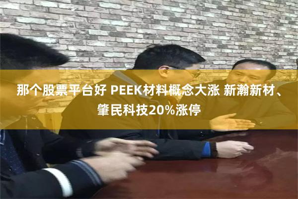 那个股票平台好 PEEK材料概念大涨 新瀚新材、肇民科技20%涨停